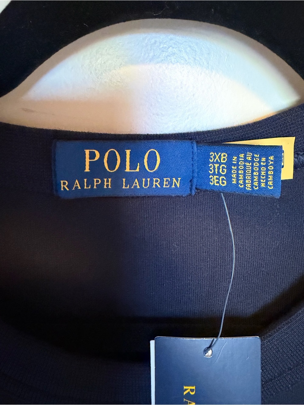 NWT Polo Ralph Lauren Big Pony Double-Knit Crewneck Sweatshirt 3XB Navy - Picture 4 of 9